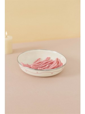 Emaylab Rebel Bow  Emaye Bowl Tabağı - Bowl Kase - Salata Kasesi - Sunum Kasesi 21CM
