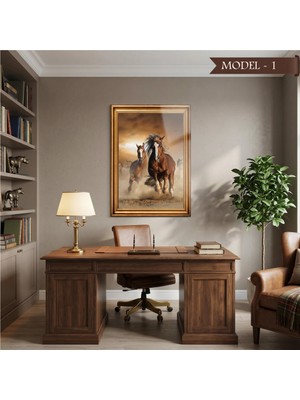Akıllı Kağıt Cam Görünümlü Yapışkanlı At Tablo Hayvan (Model- 1)