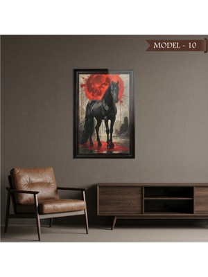 Akıllı Kağıt Cam Görünümlü Yapışkanlı At Tablo Hayvan (Model- 10)
