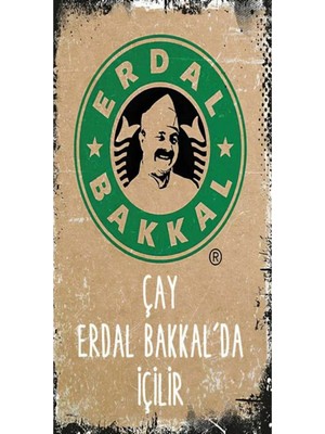 hediyeniburadabul Erdal Bakkal Retro Ahşap Poster – Özel Koleksiyon-Hbb