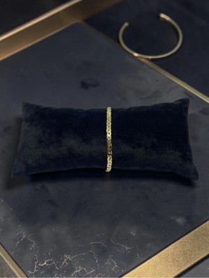Xuping Jewelry Gosessa Kadın Altın Kaplama Yassı Ezme Zincir Bileklik - Modern Minimalist Stil