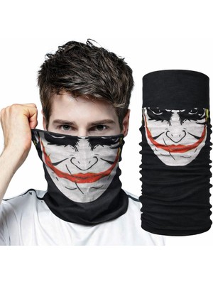 Timion Joker Desenli Çok Amaçlı Buff – Yüz, Boyun ve Bandana Maskesi 5 No (5148)