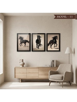 Akıllı Kağıt Cam Görünümlü Yapışkanlı At Tablo Hayvan (Model- 11)