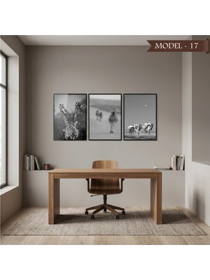 Akıllı Kağıt Cam Görünümlü Yapışkanlı Tablo Hayvan (Model- 17)
