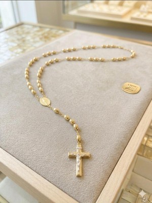 Rome Oro Rosario Haçlı Kolye