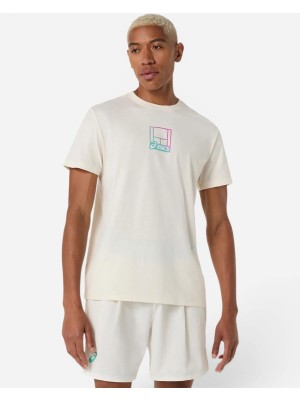 Asics Court Core Graphic Tee Erkek Bej Kısa Kollu Tshirt 2041A355-100