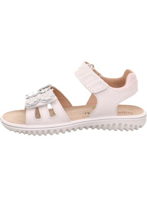 Superfit Sparkle Kız Çocuk Sandalet Çiçekli - Açık Krem 009019-1000