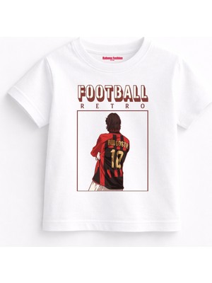 Rabona Fashion Rui Costa 10 Milan Retro Çocuk Tişört