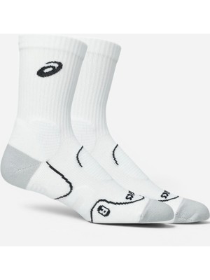 Asics Court+ Tennis Crew Sock Unisex Beyaz Çorap 3043A136-100
