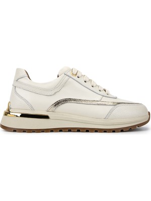 Tamer Tanca Kadın Hakiki Deri Bej Sneakers & Spor Ayakkabı 1116 1868 Bn Ayk Y26 Bej/antrasıt