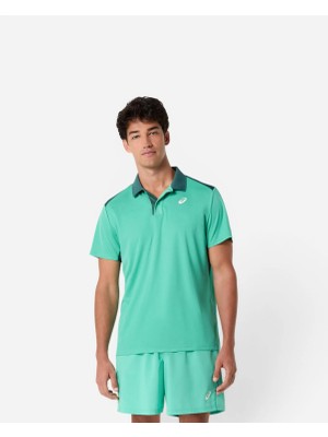 Asics Court Polo Erkek Yeşil Kısa Kollu Tshirt 2041A340-303