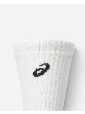 Asics 6 Pack Crew Sock Unisex Beyaz Koşu Çorabı 3033C302-100