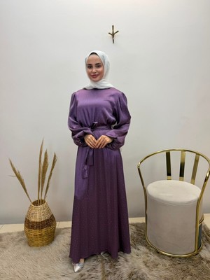 JOOQSTORE Taşlı Saten Elbise