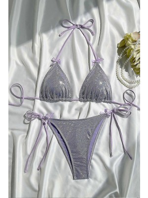 BMD Julia Fiyonklu Brazilian Bikini - Mor