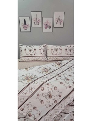 Sertu Tekstil Çift Kişilik Nevresim Takımı Çiçekli
