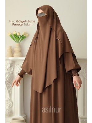 Asilnur Hira Gölgeli Sufle Ferace Takım Camel