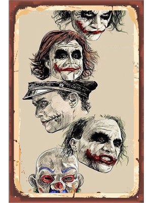 hediyeniburadabul Joker Retro Ahşap Duvar Poster 20X30