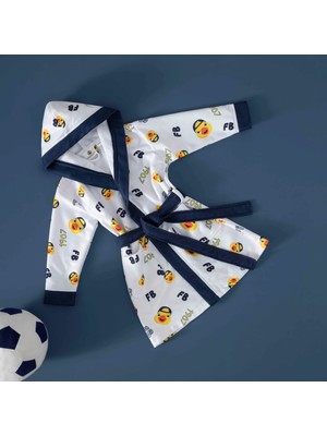 Taç Lisanslı Fenerbahçe Baskılı 4-6 Yaş Bebek Bornoz