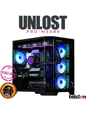 Tebilon Unlost Pro-Amd Ryzen 7800X3D-MSI Geforce Rtx 5080 16GB-MSI Pro B650A-32GB-MSI M450 1tb-Oem Paket