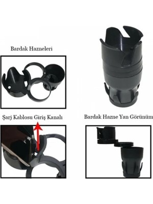 Ozcmax Ayarlanabilir Araç Içi Çoklu Barrdak Tutacağı