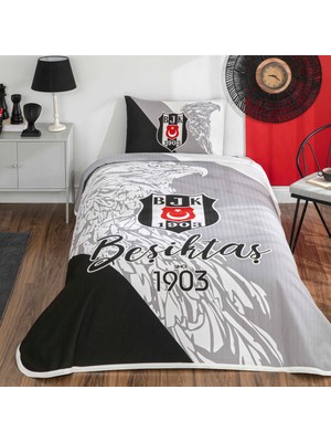 Taç Lisanslı Beşiktaş Since 1903 Pamuk Tek Kişilik Pike Takımı