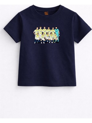 Rabona Fashion Sarı Lacivert 2008 Sevilla Zaferi Çocuk T-Shirt