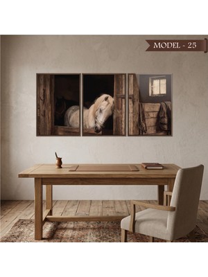 Akıllı Kağıt Cam Görünümlü Yapışkanlı At Tablo Hayvan (Model- 25)