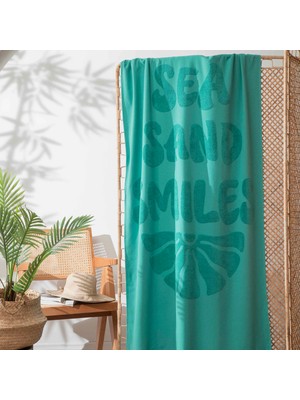 Linens Sandy 90X170 cm Plaj Havlusu Yeşil