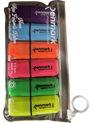 Penmark Mini Fosforlu Kalem Neon Renkler 6’lı Set