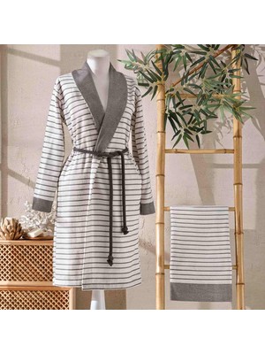 Taç Bambu Bamboo Dreams Bornoz Seti Gri S/m