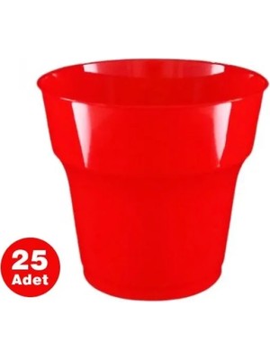 Borapack Plastik Bardak 25 Adet Kırmızı