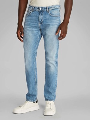 Calvin Klein Erkek Mavi Slim Jean