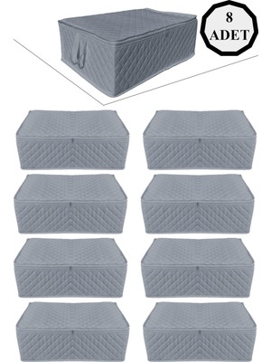 Empressco Nutex 8 Adet - Kapitoneli Büyük Boy Baza Altı ve Çekyat Tipi Hurç 60X40X22 (Antrasit) - Fiyatı, Yorumları