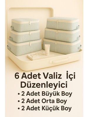 Empressco Spartek Home Textile 6 Parça Çizgili -Seyahat Valiz Bavul Organizer Seti Filesiz – Hurç ve Çanta Takımı - Fiyatı, Yorumları