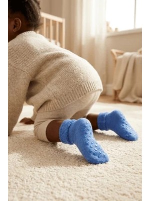 Bony Socks Bebek Havlu Soket Çorap Mavi