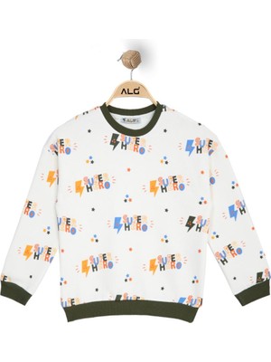 Alg ERKEK ÇOCUK SUPER HERO BASKILI SWEATSHIRT