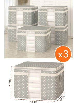 Empressco She Berrak 3 Adet Üst Kalite Gri Pencereli Kazak Hurcu- 45*40*30 cm - Fiyatı, Yorumları