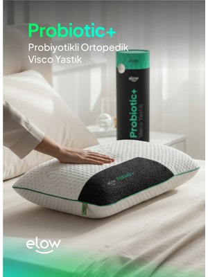 Elow Probiotic+ Tombul Visco Yastık, 60 x 40 x 15