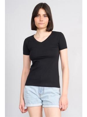 C.k Y26 8036 Pachie Byn V.yk Basic T-Shirt Siyah