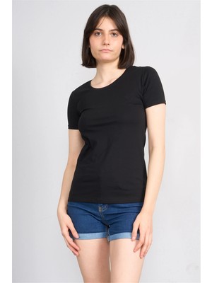 C.k Y26 8037 Pachie Byn B.yk Basic T-Shirt Siyah
