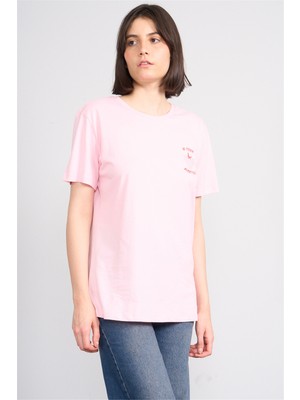 C.k Y26 8784 Fithit Byn B.yk Regular Baskılı T-Shirt A.pembe