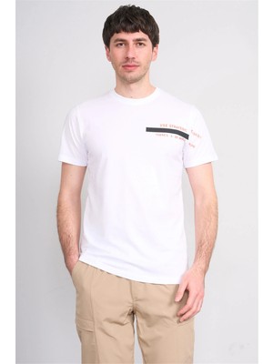Çetinkaya Mentality 4523 Bisiklet Yaka Regular Modelli T-Shirt Beyaz