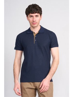 Çetinkaya Mentality 4568 Polo Yaka Regular Modelli T-Shirt Lacivert