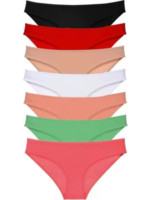 Marsilyan 7 Adet Süper Eko Set Likralı Kadın Slip Külot Set 5
