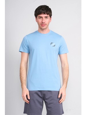 Çetinkaya Mentality 4516 Bisiklet Yaka Regular Modelli T-Shirt Navy