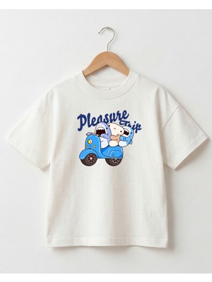 Babytex Pleasure Trip Baskılı Çocuk Oversize Tişört Pamuklu Unisex Yazlık Tişört
