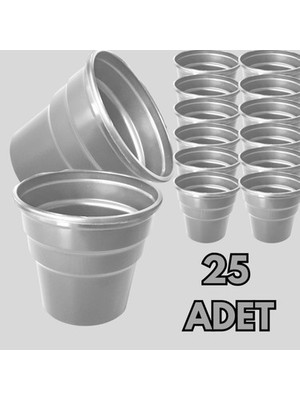 Borapack Plastik Bardak 25 Adet Gümüş