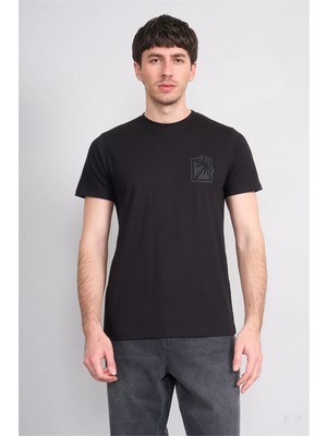 Çetinkaya Mentality 4532 Bisiklet Yaka Regular Modelli T-Shirt Siyah