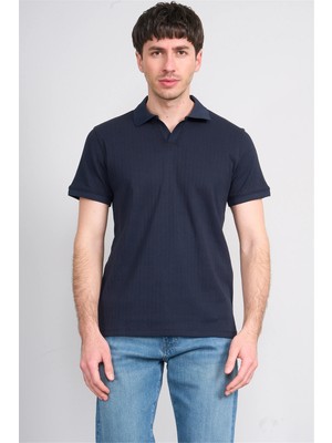 Çetinkaya Mentality 4602 Polo Yaka Regular Modelli T-Shirt Lacivert
