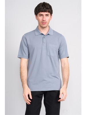 Çetinkaya Mentality 4596 Polo Yaka Regular Modelli T-Shirt Gri